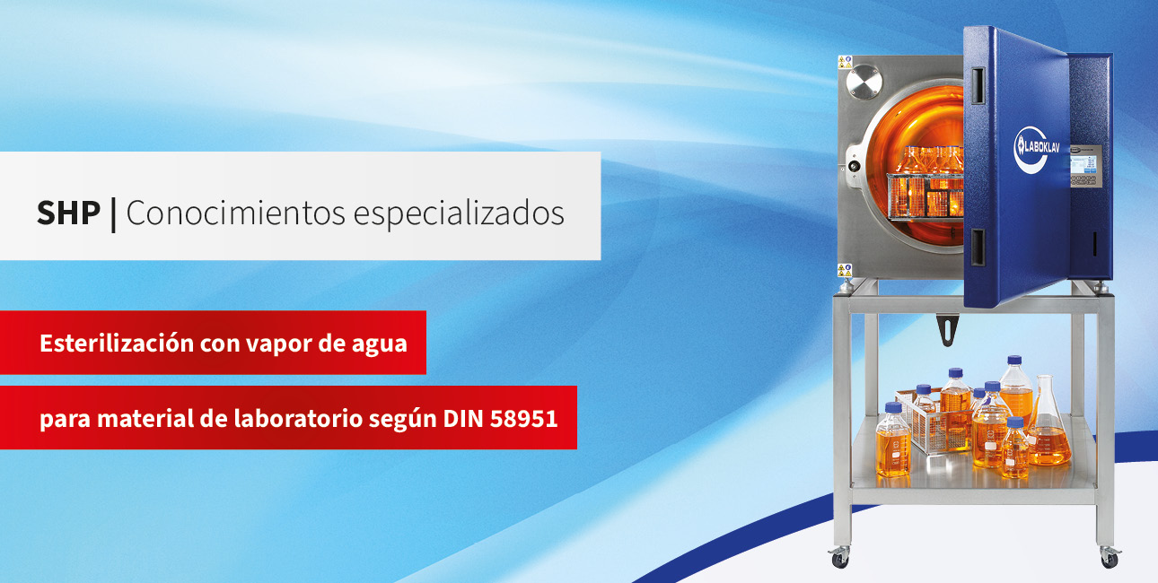 Esterilizadores a vapor para material de laboratorio según DIN 58951