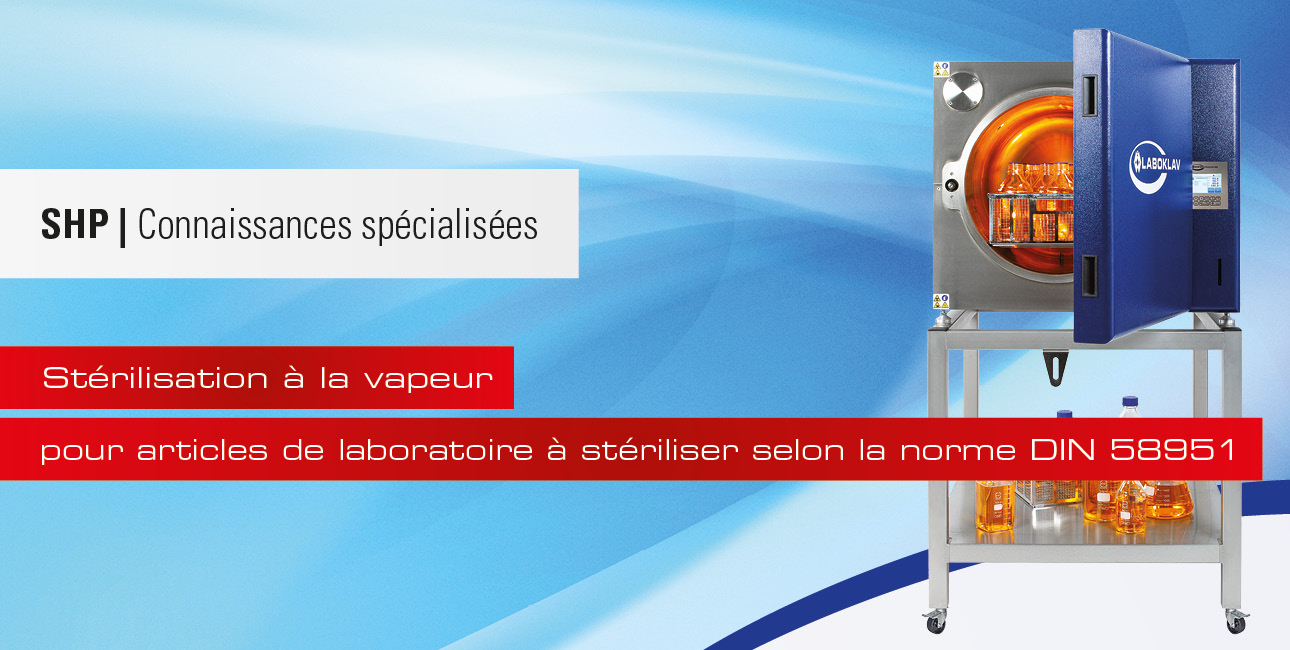 Stérilisateurs à vapeur pour articles de laboratoire à stériliser selon la norme DIN 589511