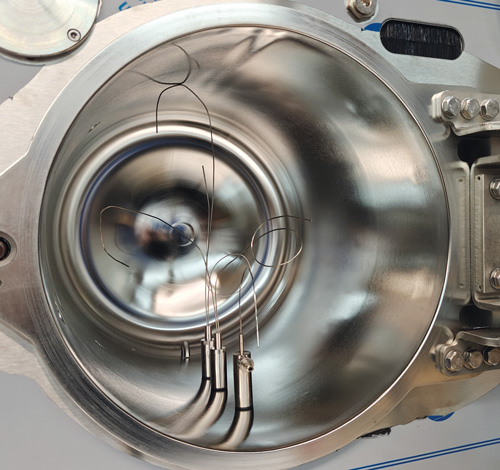 Mesure de la répartition de la température dans la chambre vide